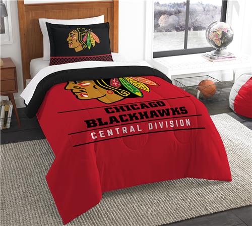 Northwest NHL Blackhawks Twin Comforter & Sham