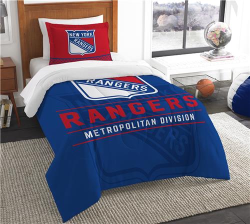 Northwest NHL Rangers Twin Comforter & Sham