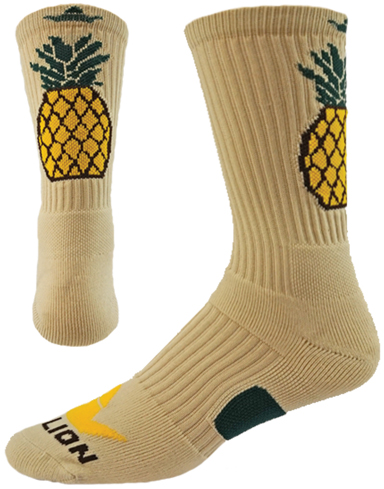 Red Lion Pineapple Crew Socks - Closeout
