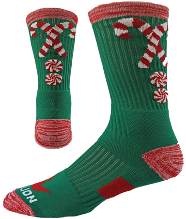 Red Lion Candy Canes Crew Socks - Closeout