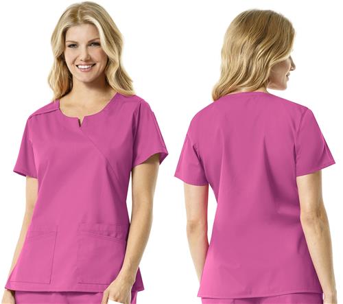 Carhartt Women's Mock Wrap Notch Neck Scrub Top. Embroidery is available on this item.