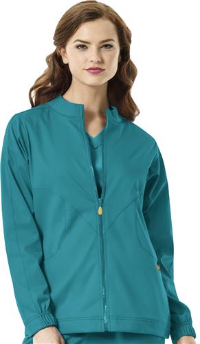WonderWink NEXT Womens Boston Warm-Up Scrub Jacket. Embroidery is available on this item.