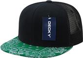 Decky 6 Panel High Profile Structured Bandana Paisley Bill Trucker 1083