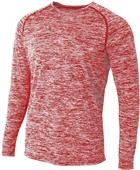 A4 Adult Long Sleeve Raglan Space Dye Tee