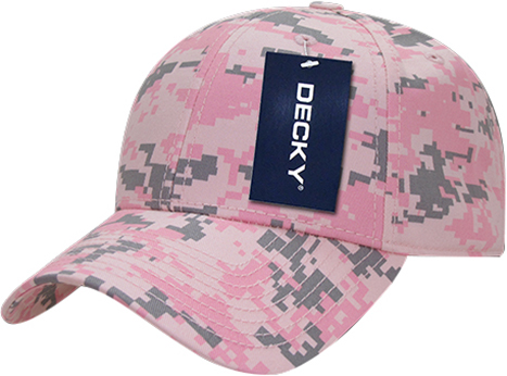 Decky Structured Camo Baseball Cap. Embroidery is available on this item.
