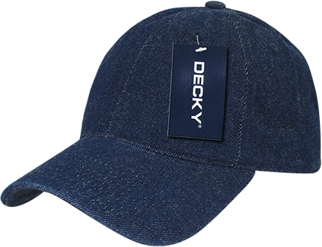 Decky Relaxed Heavy Duty Denim Cap. Embroidery is available on this item.