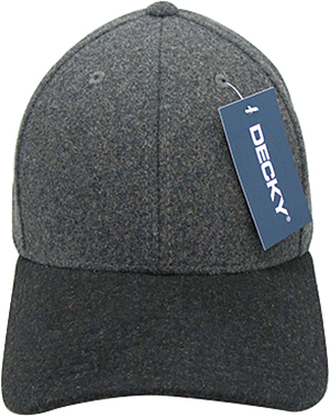 Decky Low Crown Melton Cap. Embroidery is available on this item.