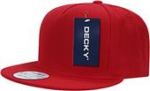 Decky FLAT Bill 5 Panel Acrylic Snapback Cap