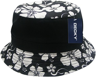 Decky Floral Brim Polo Bucket Hat