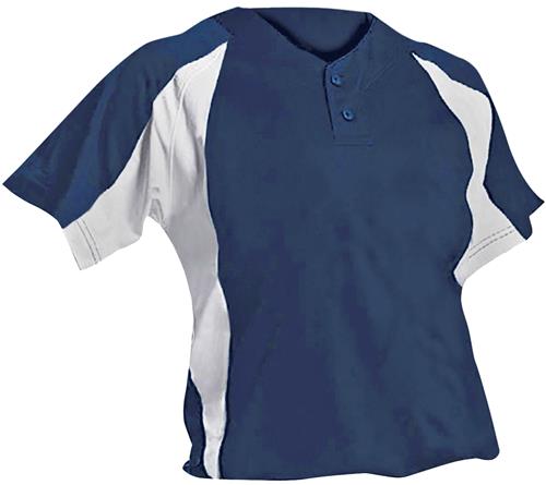 Under Armour Womens (WXS-Navy/Wt) & (WM- White/Wt) Henley Softball Jersey. Decorated in seven days or less.