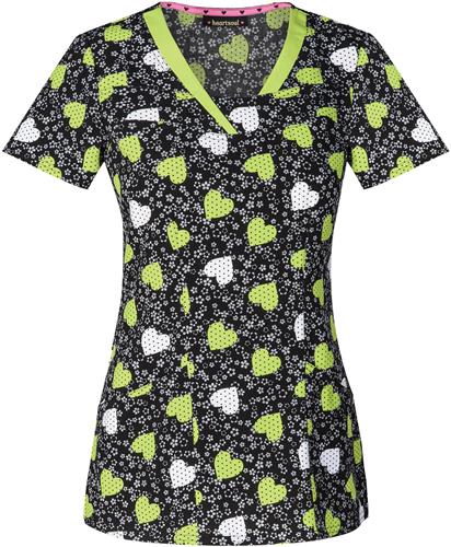 HeartSoul Womens Young Love Lime Dream V-Neck Top