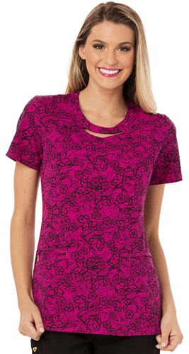 Careisma Women's Round Neck Scrub Top. Embroidery is available on this item.