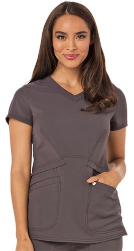 Careisma Women's V-Neck Scrub Top. Embroidery is available on this item.