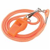 Plastic Whistle w/ Matching Color Lanyard