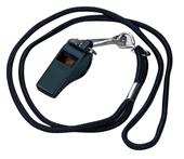 Markwort Black Plastic Whistle w/ Lanyard