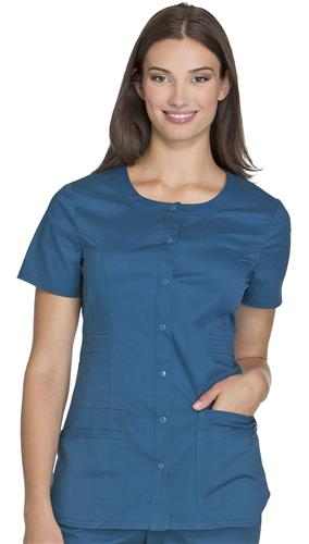 Cherokee Women's Round Neck Scrub Top. Embroidery is available on this item.