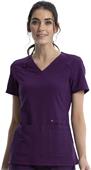 Cherokee iFlex Womens V-Neck Knit Panel Top Cherokee iFlex Womens V-Neck Knit Panel Top
