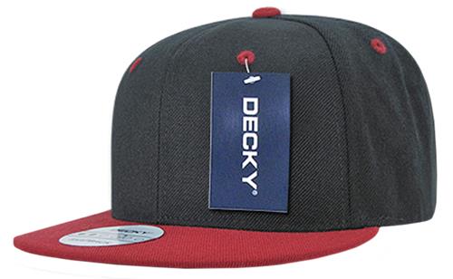 Decky 2Tone Flat Bill Snapback Cap. Embroidery is available on this item.