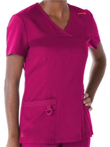 Urbane Women's Melissa Surplice Scrub Top. Embroidery is available on this item.