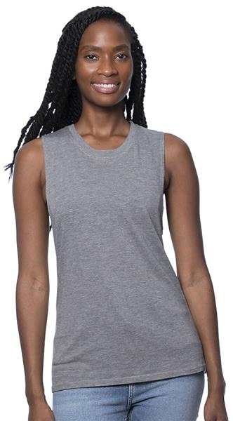 Grey bambou and organic cotton singlet for woman