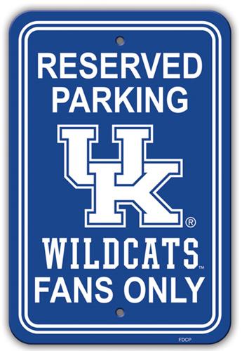 Collegiate Kentucky 12" x 18" Plastic Parking Sign