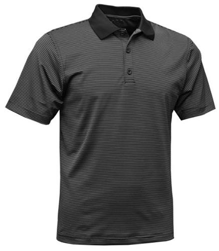 Baw Mens Mini Stripe Spandex Cool-Tek Polo. Printing is available for this item.