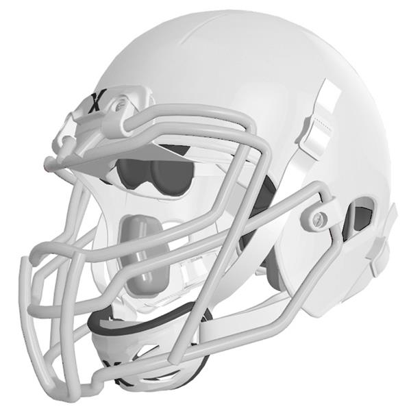 Xenith Shadow XR Youth Matte White Football Helmet w/Grey Facemask & White Chin Strap