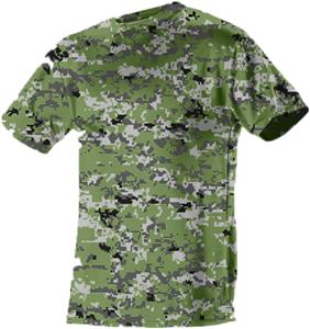 Youth (YL, YM) "DIGI CAMO" Cooling CrewTee Shirt - Closeout. Printing is available for this item.