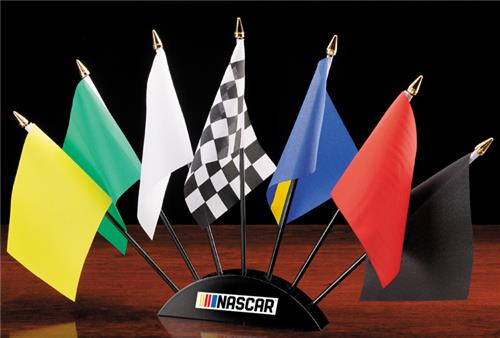 NASCAR 7 Piece Flag Desk Set