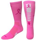 Crew Breast Cancer Pink Ribbon Hero Socks PAIR