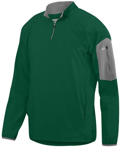 Augusta Sportswear Adult Small Dark Green/Graphite Preeminent Pullover