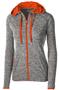 Womens Full Zip Heathered Jacket (Black,Forest,Navy,Orange,Purple,Red)