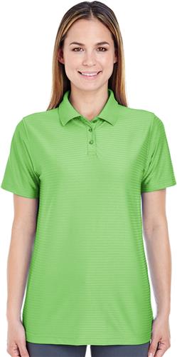 UltraClub Ladies Cool & Dry Elite Tonal Strip Polo. Printing is available for this item.