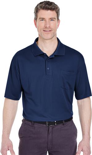 UltraClub Mens Cool & Dry Sport Polo w/Pocket. Embroidery is available on this item.