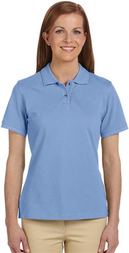 Harriton Ladies Ringspun Cotton Pique Polo. Printing is available for this item.
