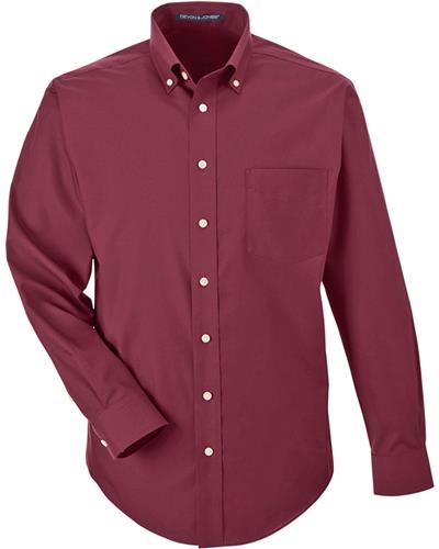 Devon & Jones Mens Broadcloth Shirt. Embroidery is available on this item.