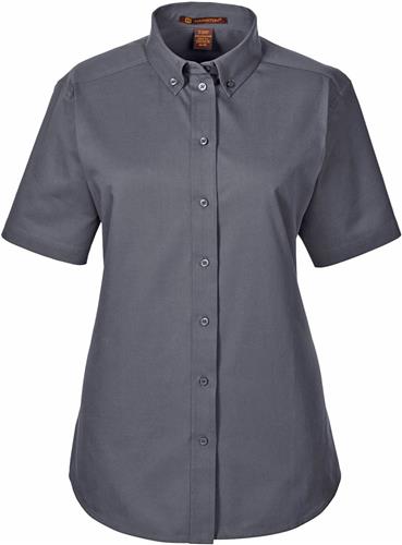 Harriton Ladies Foundation SS Twill Shirt w/Teflon. Printing is available for this item.