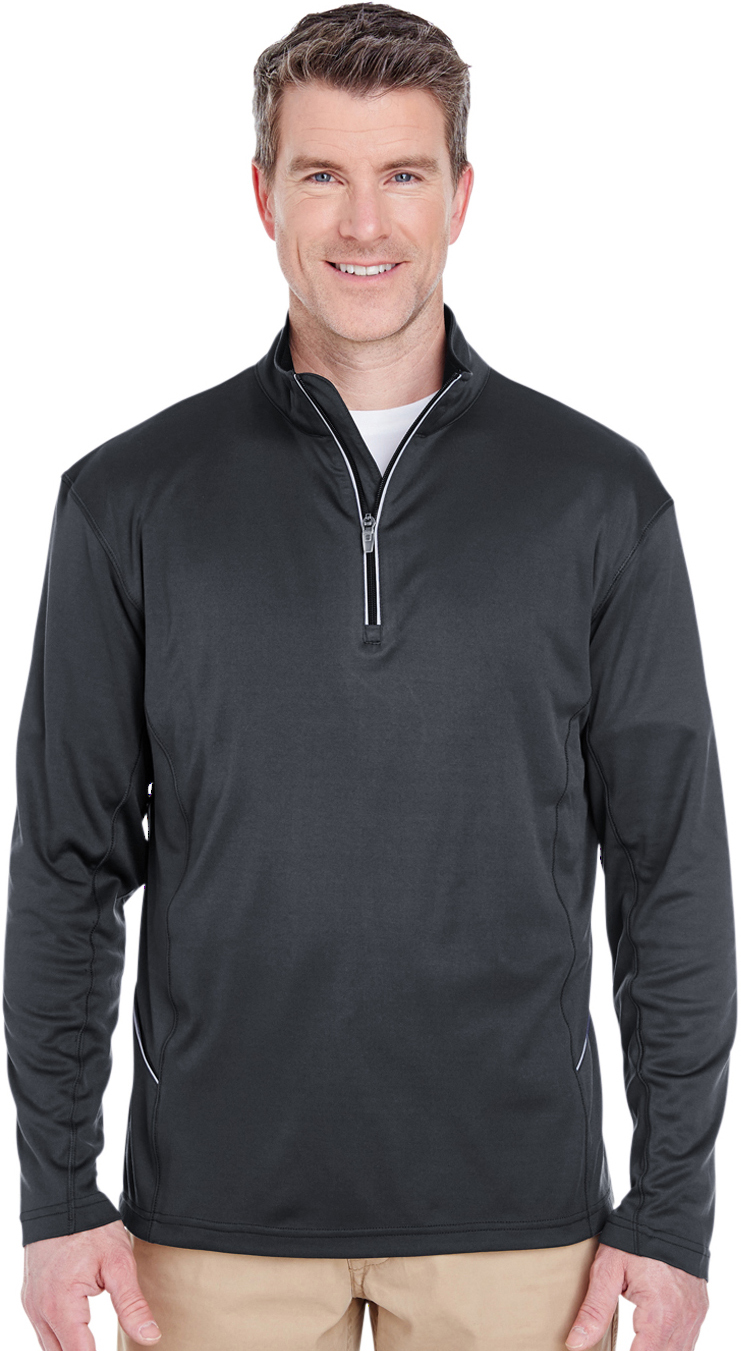 E123160 UltraClub Mens Cool & Dry Sport 1/4-Zip Pullover