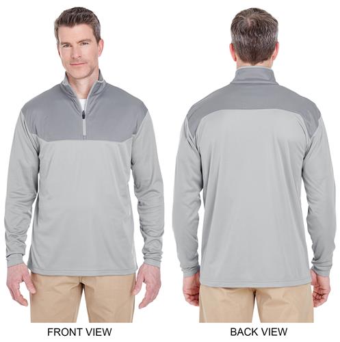 UltraClub Mens Cool/ Dry Sport Colorblock Pullover