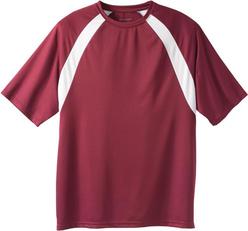 Harriton Mens Athletic Sport Colorblock T-Shirt