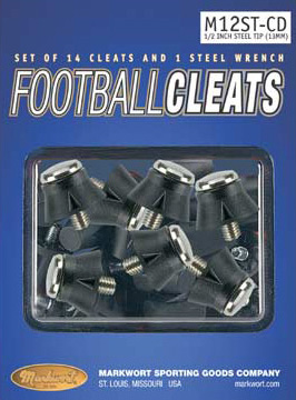 Set of 14 3/4" Inch Universal Replacement Football Cleats Studs Black, 