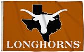 Collegiate Texas 3'x5' Flag w/State Outline Collegiate Texas 3'x5' Flag w/State Outline