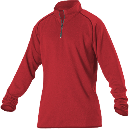 Alleson Womens Heather Gameday 1/4 Zip Jacket. Decorated in seven days or less.