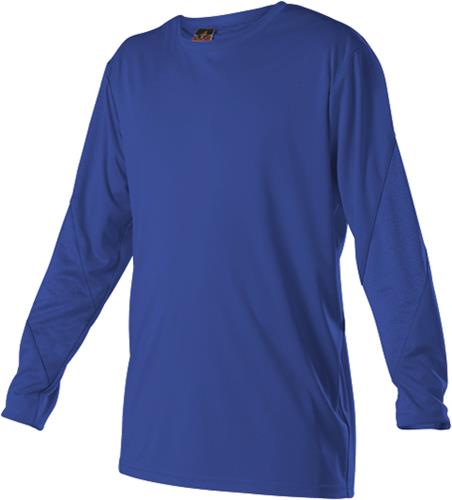 Alleson Adult/Youth Color Block LS Tech Tee. Decorated in seven days or less.