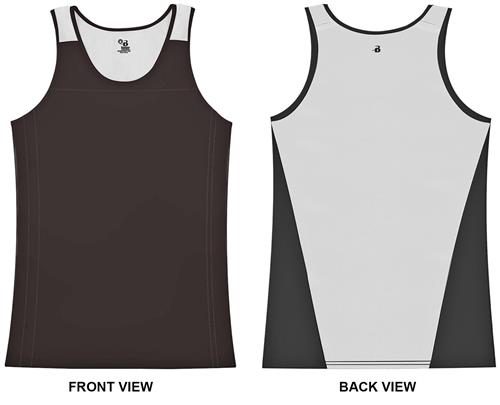 Badger Ladies Ventback Track Singlet. Printing is available for this item.
