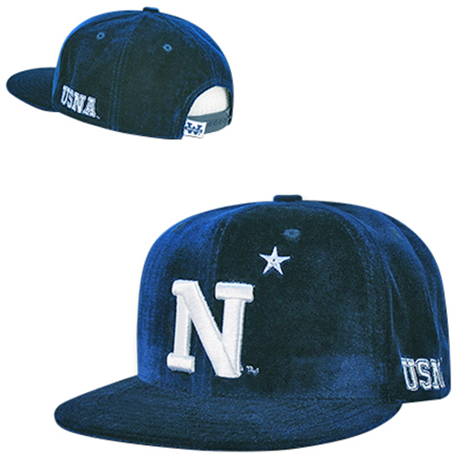 United States Naval Academy Velvet Snapback Cap