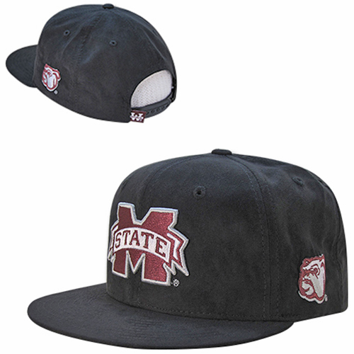 Mississippi State Univ Faux Suede Snapback Cap