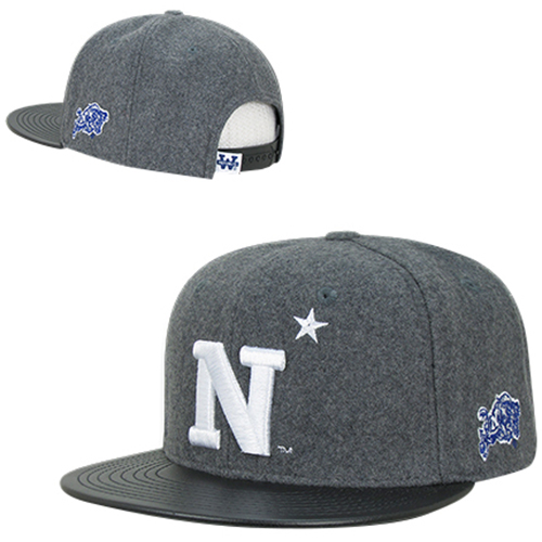 US Naval Academy Melton Vinyl Snapback Cap