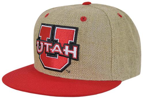 University of Utah Lightweight Jute Snapback Cap