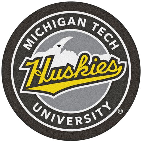 Fan Mats NCAA Michigan Tech University Roundel Mat